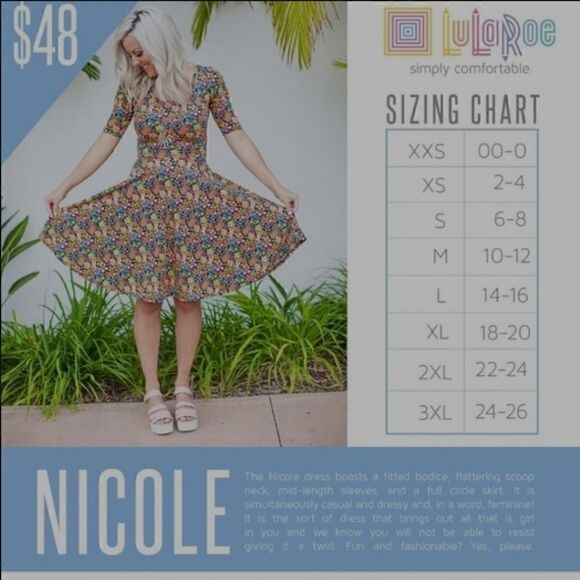 Lularoe Nicole Kaleidoscope pattern   - Picture 6 of 6